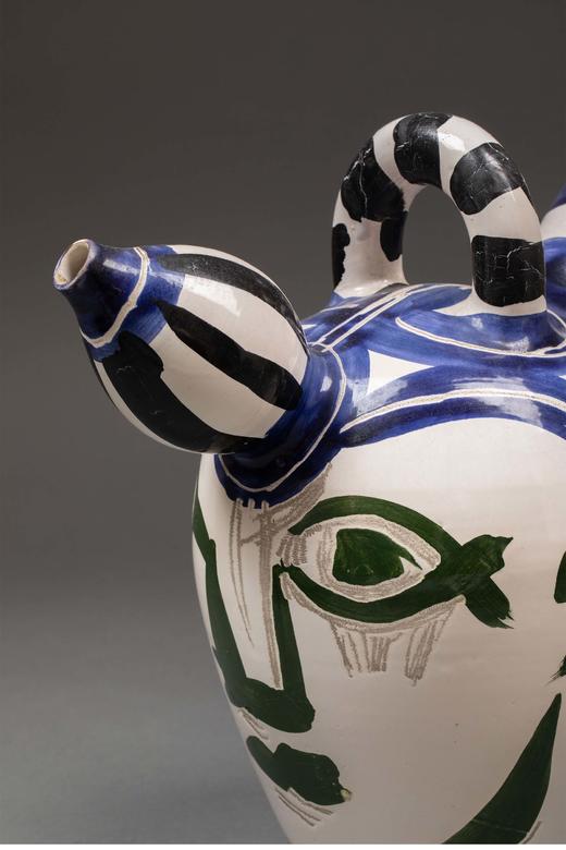 【已售】独角鹿西洋古董 西班牙艺术巨匠毕加索与法国Madoura工坊合作出品限量装饰陶瓶 商品图1