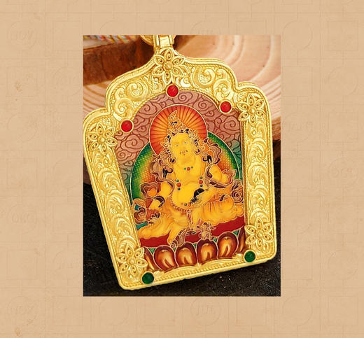 【高货定制-唐卡】黄金黄财神吊坠 足金守护挂坠珍藏传家金【按克计价黄金5】MEMORA诗普琳GP297301 商品图0