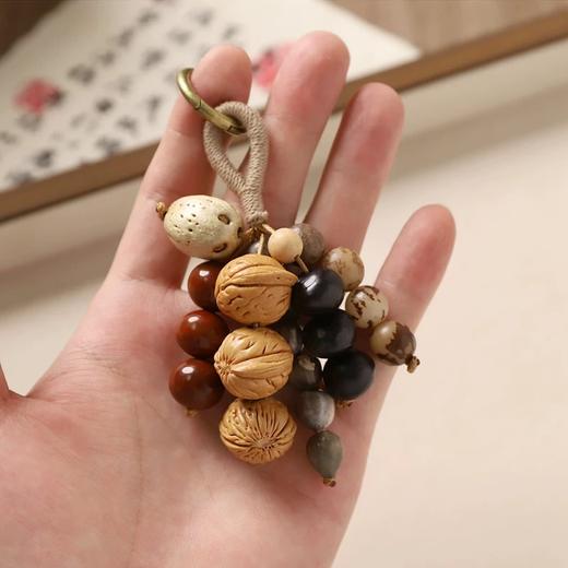 【种子包挂】敦煌小众新中式满愿种子串 包包挂件手工编织 天然菩提钥匙扣文艺复古包挂饰 商品图5