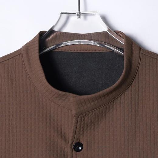 23155SDSA男士秋冬新款痞帅男装纯色小格子立领纽扣开衫外套时尚夹克潮 商品图2