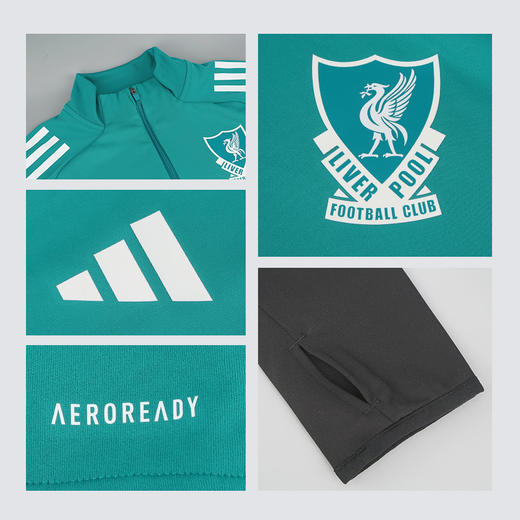 小李子ADIDAS阿迪达斯利物浦半拉链长袖运动训练服成人男JV9004 商品图3