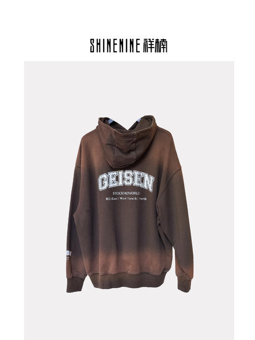 W43966589字母渐变帽衫卫衣 商品图1