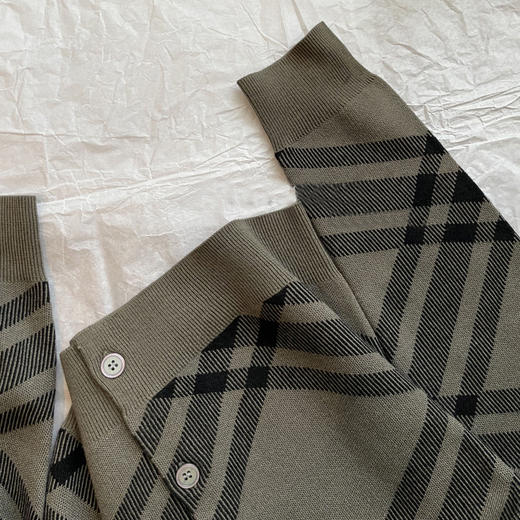 错过就是亏~2025复古拼色菱形格圆领针织开衫女款！ 商品图2