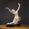 独角鹿西洋古董 意大利雕塑家Tancredi Pozzi签名创作描金装饰天然大理石及卡拉拉大理石雕塑作品《舞者》 商品缩略图1