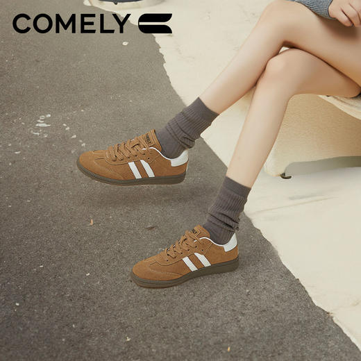 康莉KMY5A057休闲德训鞋女新款米白色复古经典阿甘鞋薄底运动鞋 商品图7