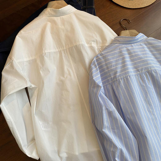 巨巨巨好穿！！显瘦不挑人~2025简约文艺感宽松廓形显瘦长袖衬衫女秋款！ 商品图3