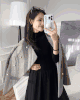 【王炸小黑裙】设计感中线半高领小黑裙 优质拉绒针织面料➕2米仿缎面裙摆 立体裁片，穿出小蛮腰 商品缩略图0