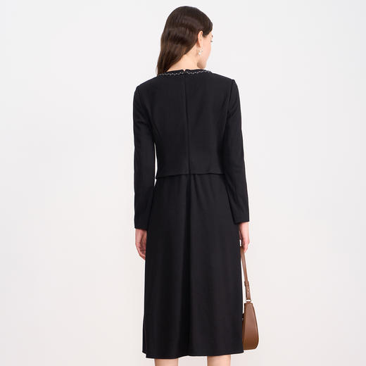 【温柔气质香风】EITIE爱特爱精致千金假两件连衣裙2025秋冬新款D2507909 商品图4