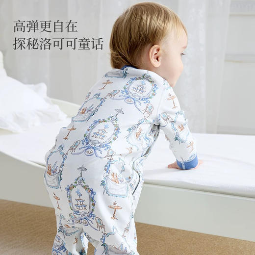 Domiamia 婴幼儿针织长袖斜开爬服（梦棉） 商品图2