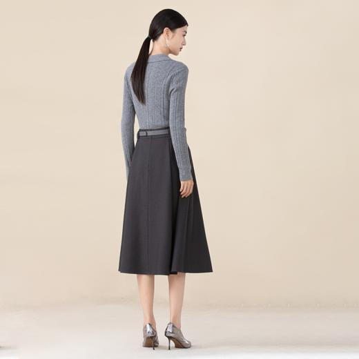 SQQ3BE033诗梦岩石灰赫本裙 商品图3