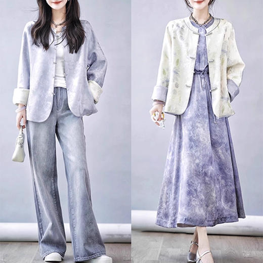 裁缝学苑AH66新中式国风双面穿立领外套纸样女装短款盘扣上衣样板 商品图2