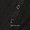 THESOONG|’轻薄羊毛‘经典亨利领黑色连帽亲肤长袖打底衫女HBTX7430 商品缩略图1