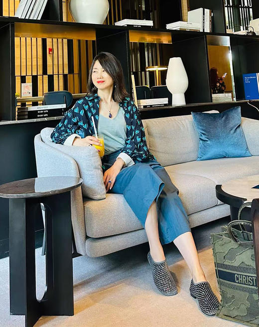 Westory2025年秋季方头低跟弹力绒面烫钻单鞋休闲深口单鞋W25CM76611 商品图2