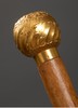 独角鹿西洋古董 法国出品花押字母黄金精雕杖柄装饰埃菲尔铁塔主题木雕杖身定制款古董手杖 商品缩略图3