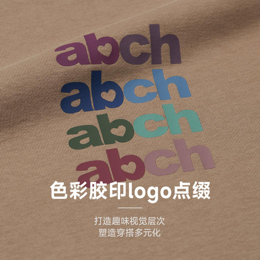 【男女同款】CHINISM abch撞色印花重磅350G圆领卫衣潮牌秋季上衣 商品图1