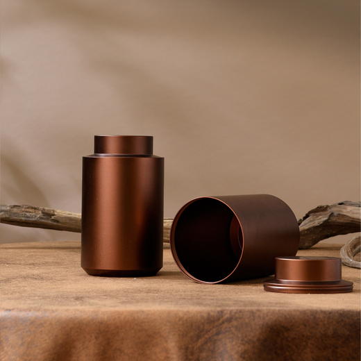 茶韵皮盒【两合金罐+杯 咖色】130元一套/一箱10套 商品图4