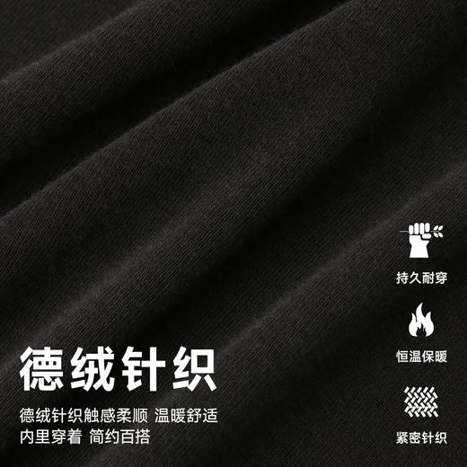 【黑水系列】CHINISM赤尘 德绒长袖T恤男春季美式圆领男士打底衫 商品图1