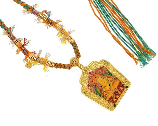 【高货定制-唐卡】黄金黄财神吊坠 足金守护挂坠珍藏传家金【按克计价黄金5】MEMORA诗普琳GP297301 商品图2