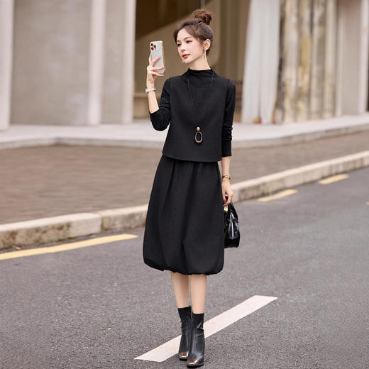 时尚轻熟通勤风显瘦气质，马甲套装减龄阔腿裤三件套HR-GJC2593 商品图3