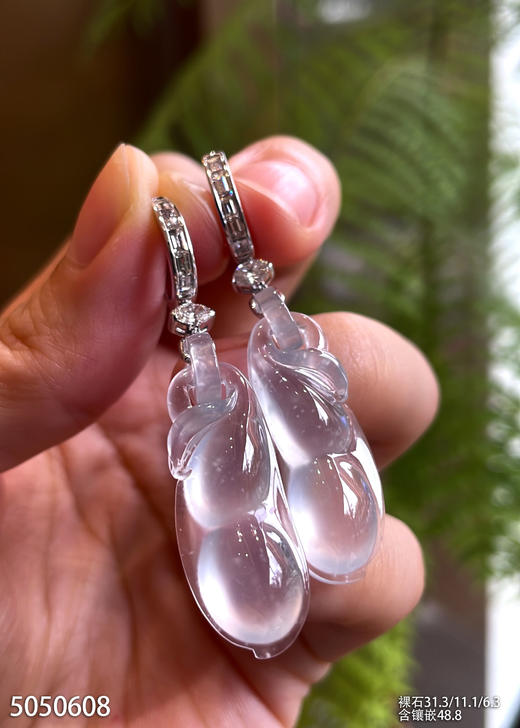 玻璃种花生豆耳坠【5050608】具体价格微信咨询 商品图3