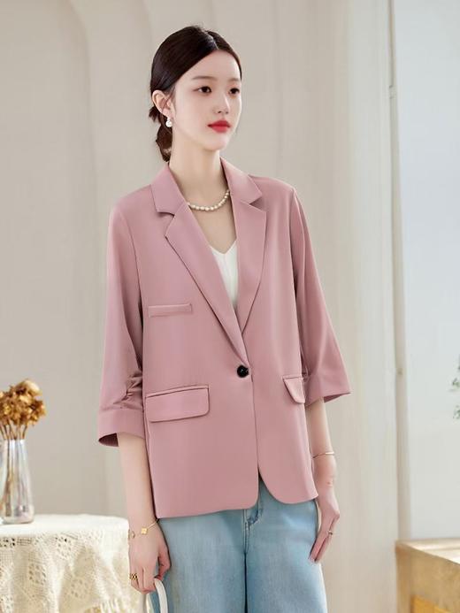 11.11直降到底！！【秋新品】古泥7183垂感七分袖褶皱西装外套-喜出 商品图0