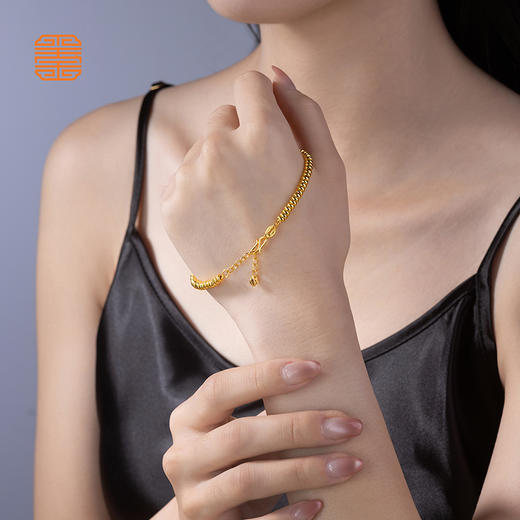 玺匠金铺《足金钱串》足金9999黄金手链 吉祥饰品 商品图4