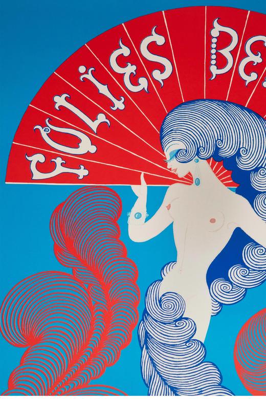 独角鹿西洋古董 1974年法国装饰艺术巨匠Erté设计出品Folies Bergère女神游乐厅定制款收藏级原版海报 商品图2