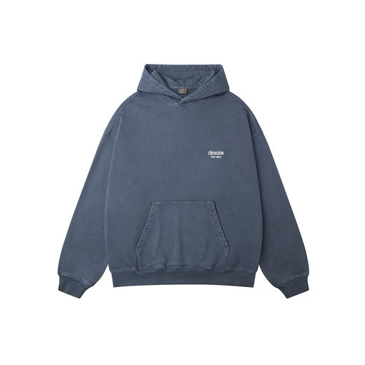 CHINISM CH500G重磅510G海军蓝连帽卫衣男秋季款潮流水洗做旧帽衫 商品图4