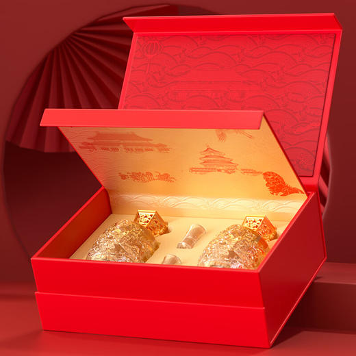 五粮液 52度 喜福盛世.祥泰礼盒500ml*2(送两个酒杯） 商品图2