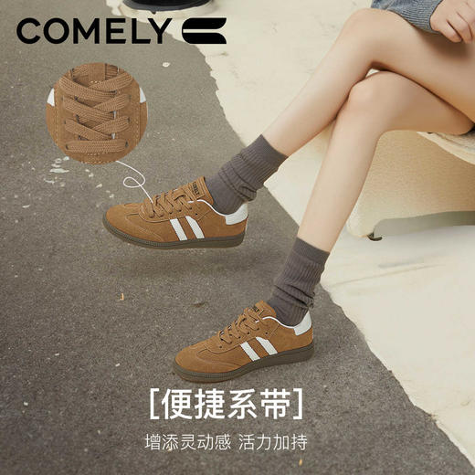 康莉KMY5A057休闲德训鞋女新款米白色复古经典阿甘鞋薄底运动鞋 商品图2