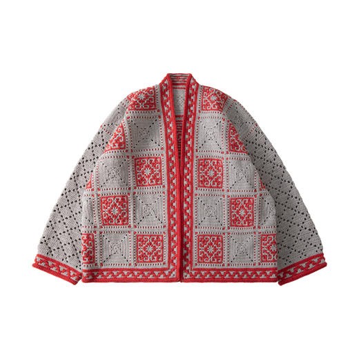 苏苏姐家四方祥和开衫手工diy钩针编织4股牛奶棉毛线团材料包 商品图4