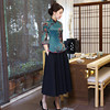 SC8067中国风新中式日常改良旗袍上衣两件套装裙年轻款复古短袖春夏 商品缩略图1