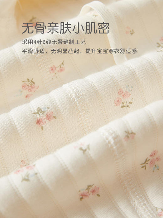 【柔软细腻！A类0荧光】按扣设计，易换衣，新生婴儿衣服秋冬季夹棉连体衣刚出生宝宝护肚哈衣纯棉a类保暖衣。rb 商品图1