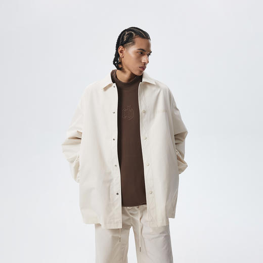 CHINISM赤尘 黑色教练夹克男秋季新款潮牌美式复古翻领运动外套 商品图2