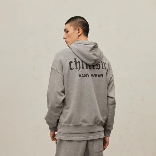 【水洗系列】CHINISM赤尘 重磅500G连帽卫衣男秋冬美式休闲帽衫 商品图2