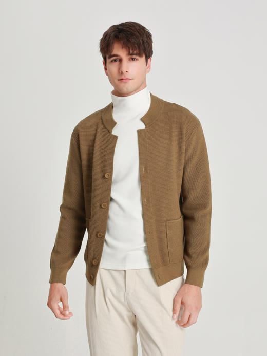 callisto璀璨黑长V小立领针织开衫 商品图7