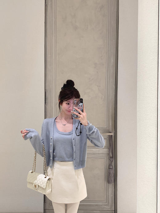 金蘑菇菇  早春开场白 100羊毛珍珠开衫 商品图12