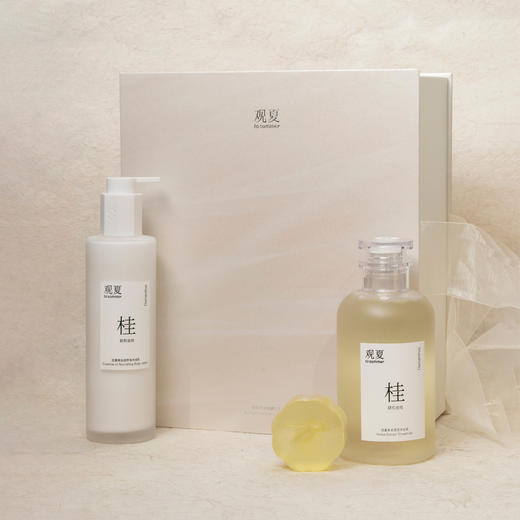 【金秋限定】金秋月光锦囊礼盒—身体润养套组 颐和金桂 | 愈创木玫瑰 商品图1