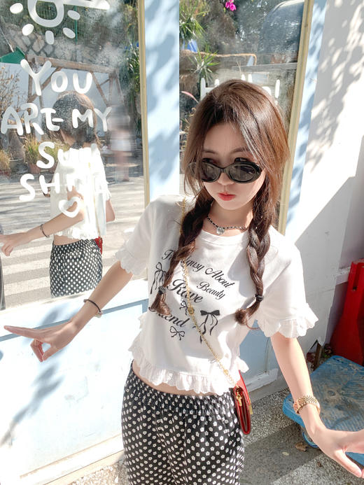 【129元任选2件】现货！花边拼接碎花休闲裤 商品图10