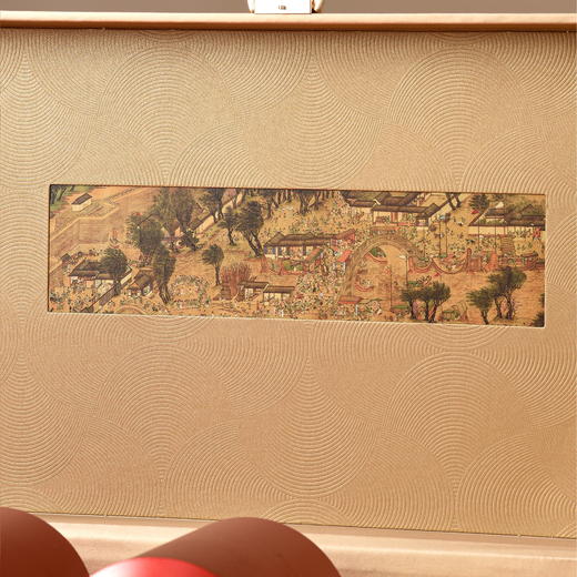 茶韵皮盒【两合金罐+杯 红色】130元一套/一箱10套 商品图3