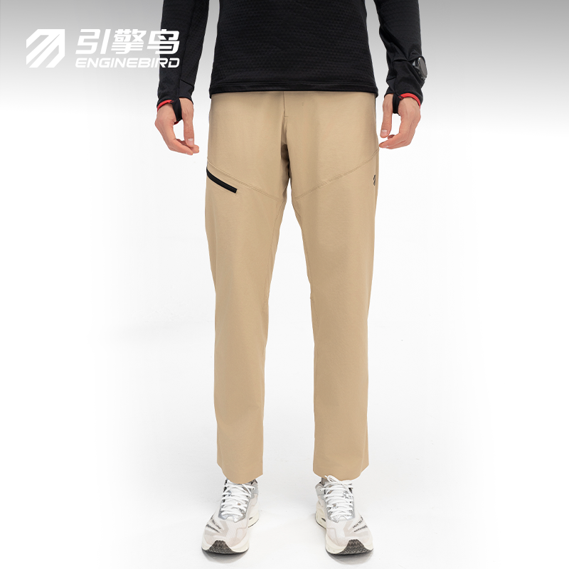 引擎鸟男款云途户外轻软壳长裤马拉松越野徒步梭织速干防风防水长裤
