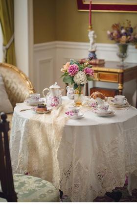 【已售】独角鹿西洋古董 20世纪下半叶德国著名瓷窑出品印度花系列主题手绘描金装饰六人下午茶瓷器套件