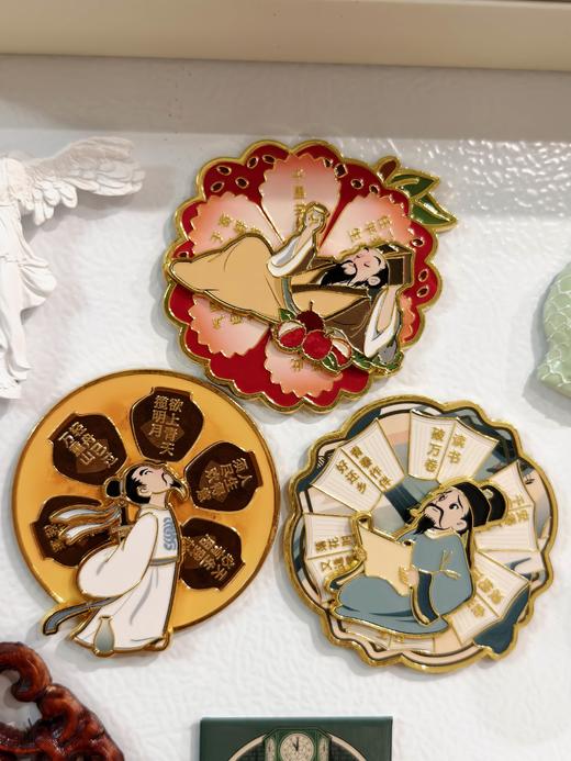 【千古风流】冰箱贴礼盒，原创李白、杜甫、苏东坡三款冰箱贴 商品图0