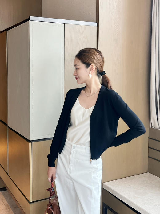 2509213    棉真丝 V领开衫 商品图2