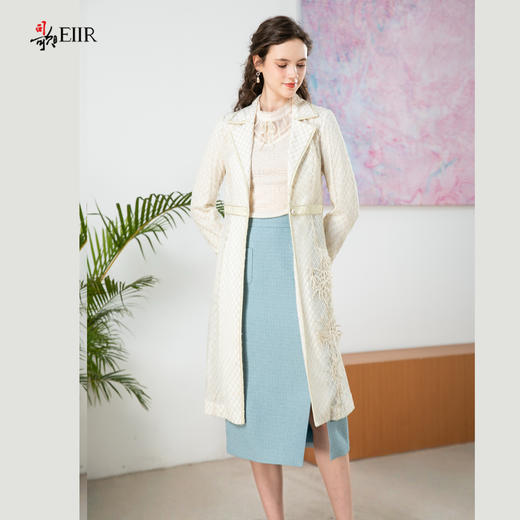 司歌绣花国风长袖优雅风衣R901038X 商品图2