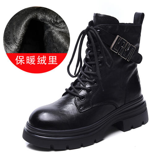 FR 85153马丁靴英伦风短靴厚底加绒 商品图4