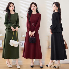 2025年新款韩系氛围感穿搭时尚气质太洋气高贵连衣裙GJC2836