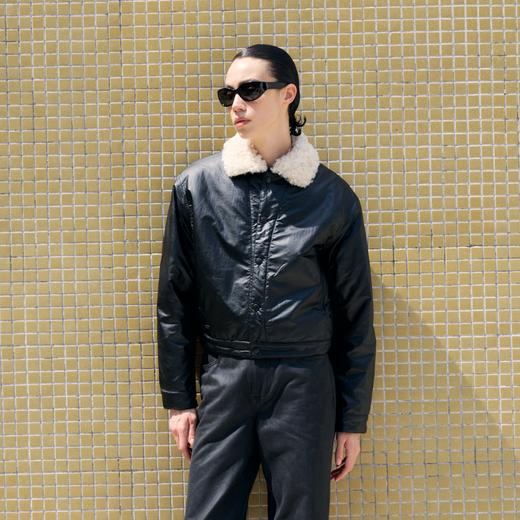 oneup油蜡感羊羔毛棉服外套 商品图0