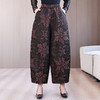 KQL 422H5308宽松灯笼裤妈妈高腰休闲提花茧型萝卜九分裤 商品缩略图0