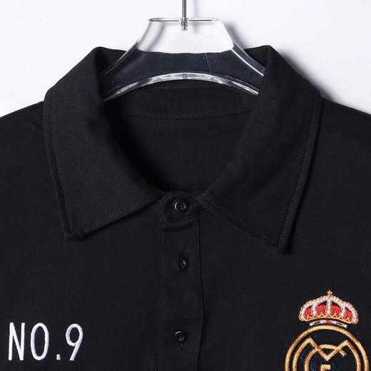 D911SDSA男士秋冬新款痞帅男装潮牌刺绣印花字母翻领长袖T恤百搭上衣 商品图2